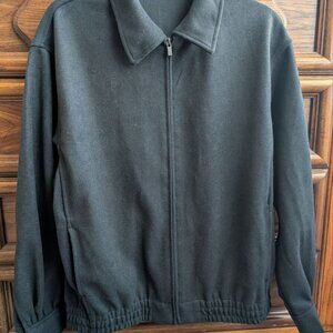 Women's Uniqlo Black Brushed Jersey Oversized Bomber Blouson Wool blend size M